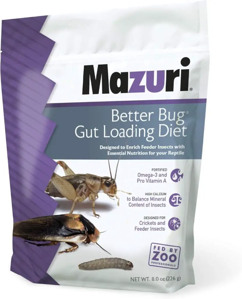 a gut loading diet for feeder insects